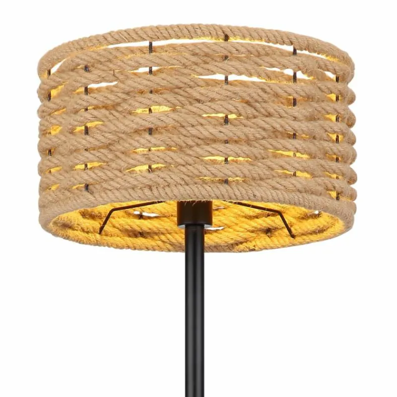 Style Boho-Chic-Luminaires Globo Lighting Lampe de table Globo HALIA Noir, 1 lumière