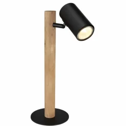 Lampes En Bois-Luminaires Globo Lighting Lampe de table Globo HERTI Brun, Noir, 1 lumière