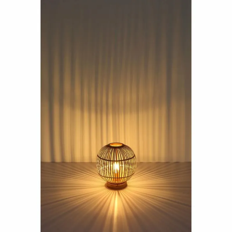 Style Boho-Chic-Luminaires Globo Lighting Lampe de table Globo HILDEGARD Brun, 1 lumière