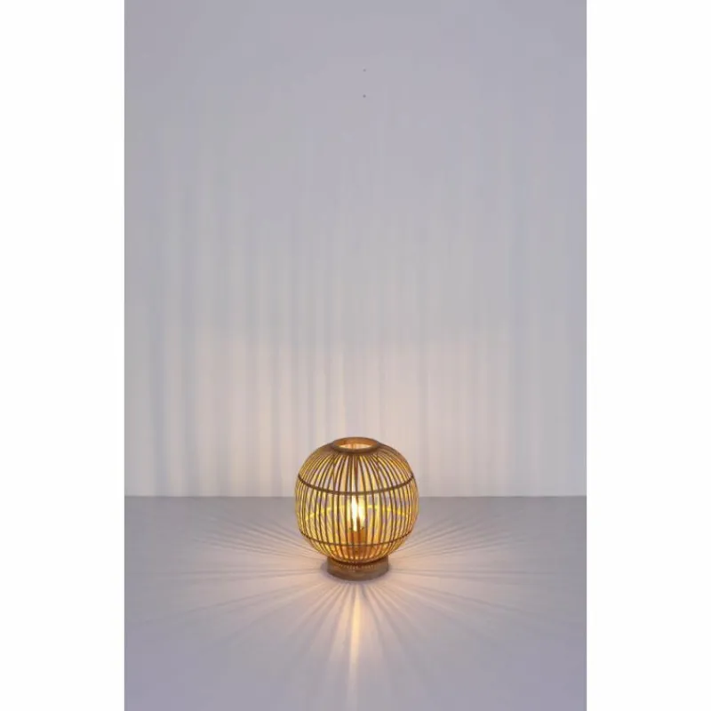 Style Boho-Chic-Luminaires Globo Lighting Lampe de table Globo HILDEGARD Brun, 1 lumière