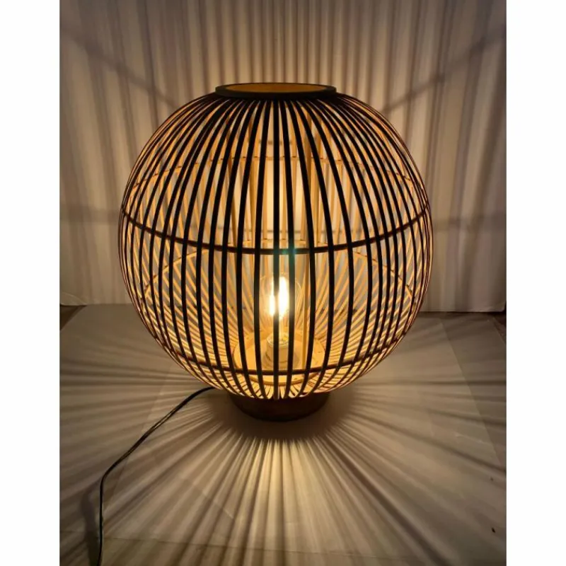 Style Boho-Chic-Luminaires Globo Lighting Lampe de table Globo HILDEGARD Brun, 1 lumière