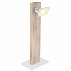 Lampes En Bois-Luminaires Globo Lighting Lampe de table Globo JOYA LED Bois clair, Blanc, 1 lumière
