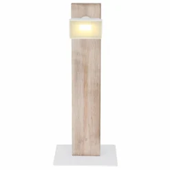 Lampes En Bois-Luminaires Globo Lighting Lampe de table Globo JOYA LED Bois clair, Blanc, 1 lumière