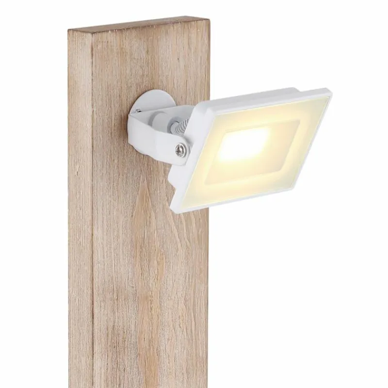 Lampes En Bois-Luminaires Globo Lighting Lampe de table Globo JOYA LED Bois clair, Blanc, 1 lumière