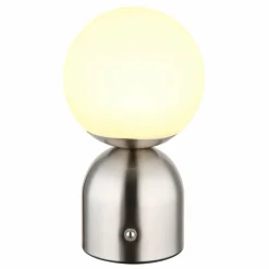 Luminaires Globo Lighting Lampe de table Globo JULSY LED Nickel mat, 1 lumière* Éclairage Led