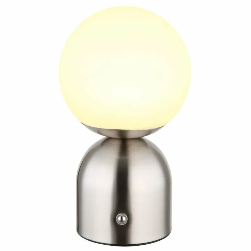 Luminaires Globo Lighting Lampe de table Globo JULSY LED Nickel mat, 1 lumière* Éclairage Led