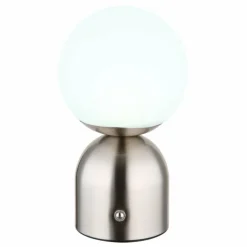 Luminaires Globo Lighting Lampe de table Globo JULSY LED Nickel mat, 1 lumière* Éclairage Led