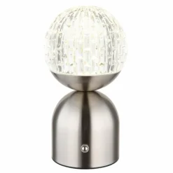 Luminaires Globo Lighting Lampe de table Globo JULSY LED Nickel mat, 1 lumière* Éclairage Led