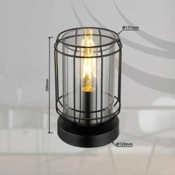 Luminaires Globo Lighting Lampe de table Globo KAMMI Noir, 1 lumière