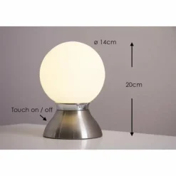 Luminaires Globo Lighting Lampe de table Globo Kitty Chrome, Nickel mat, 1 lumière