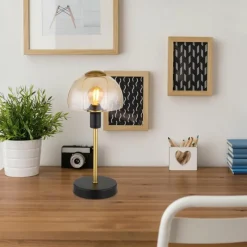 Luminaires Globo Lighting Lampe de table Globo KOKKINI Noir, 1 lumière