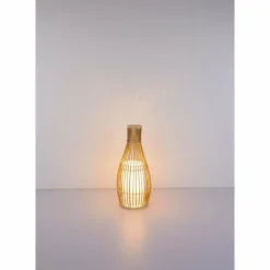 Lampes En Tissu-Luminaires Globo Lighting Lampe de table Globo LAGLIO Brun, 1 lumière