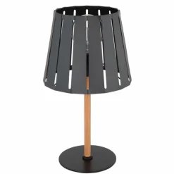 Lampes En Bois-Luminaires Globo Lighting Lampe de table Globo LUNA Couleur bois, Noir, 1 lumière