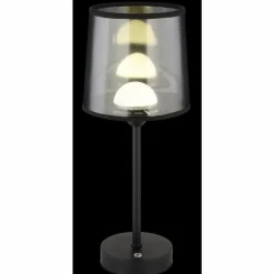 Lampes En Tissu-Luminaires Globo Lighting Lampe de table Globo LUNKI LED Noir, 1 lumière