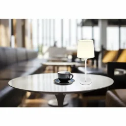 Lampes En Tissu-Luminaires Globo Lighting Lampe de table Globo LUNKI LED Blanc, 1 lumière