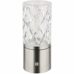 Luminaires Globo Lighting Lampe de table Globo LUNKI LED Nickel mat, 1 lumière