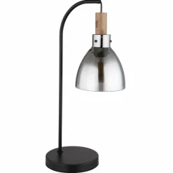 Suspension Verre Fumé-Luminaires Globo Lighting Lampe de table Globo MATTEA Noir, 1 lumière