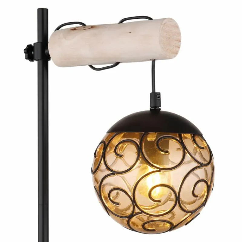 Lampes En Bois-Luminaires Globo Lighting Lampe de table Globo MAXI Écru, Noir, 1 lumière