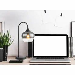 Suspension Verre Fumé-Luminaires Globo Lighting Lampe de table Globo MAXY Noir, 1 lumière