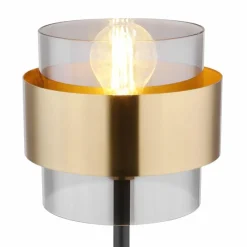 Suspension Verre Fumé-Luminaires Globo Lighting Lampe de table Globo MILLEY Noir, 1 lumière