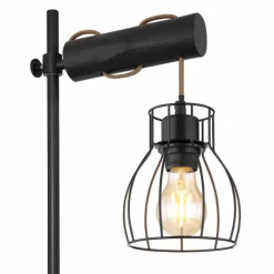 Lampes En Bois-Luminaires Globo Lighting Lampe de table Globo MINA Noir, 1 lumière