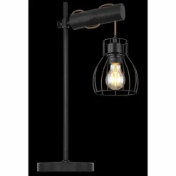 Lampes En Bois-Luminaires Globo Lighting Lampe de table Globo MINA Noir, 1 lumière