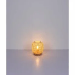 Style Boho-Chic-Luminaires Globo Lighting Lampe de table Globo MIRENA Brun, 1 lumière