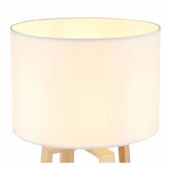 Lampes En Tissu-Luminaires Globo Lighting Lampe de table Globo MORITZ Brun, Argenté, 1 lumière