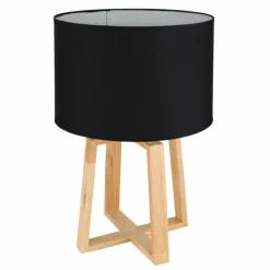 Lampes En Tissu-Luminaires Globo Lighting Lampe de table Globo MORITZ Brun, Argenté, 1 lumière