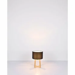 Lampes En Tissu-Luminaires Globo Lighting Lampe de table Globo MORITZ Brun, Argenté, 1 lumière