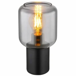 Suspension Verre Fumé-Luminaires Globo Lighting Lampe de table Globo NINJO Noir, 1 lumière