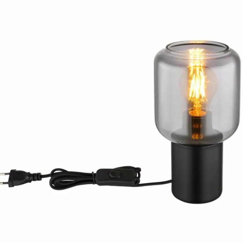 Suspension Verre Fumé-Luminaires Globo Lighting Lampe de table Globo NINJO Noir, 1 lumière