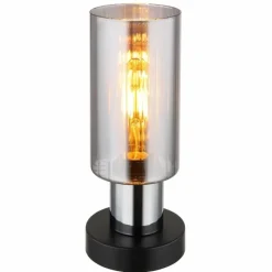 Suspension Verre Fumé-Luminaires Globo Lighting Lampe de table Globo Noir, 1 lumière