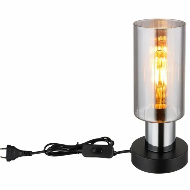 Suspension Verre Fumé-Luminaires Globo Lighting Lampe de table Globo Noir, 1 lumière