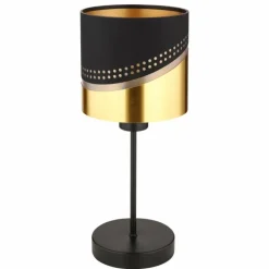 Lampes En Tissu-Luminaires Globo Lighting Lampe de table Globo OR Noir, 1 lumière