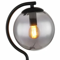 Suspension Verre Fumé-Luminaires Globo Lighting Lampe de table Globo PORRY Noir, 1 lumière