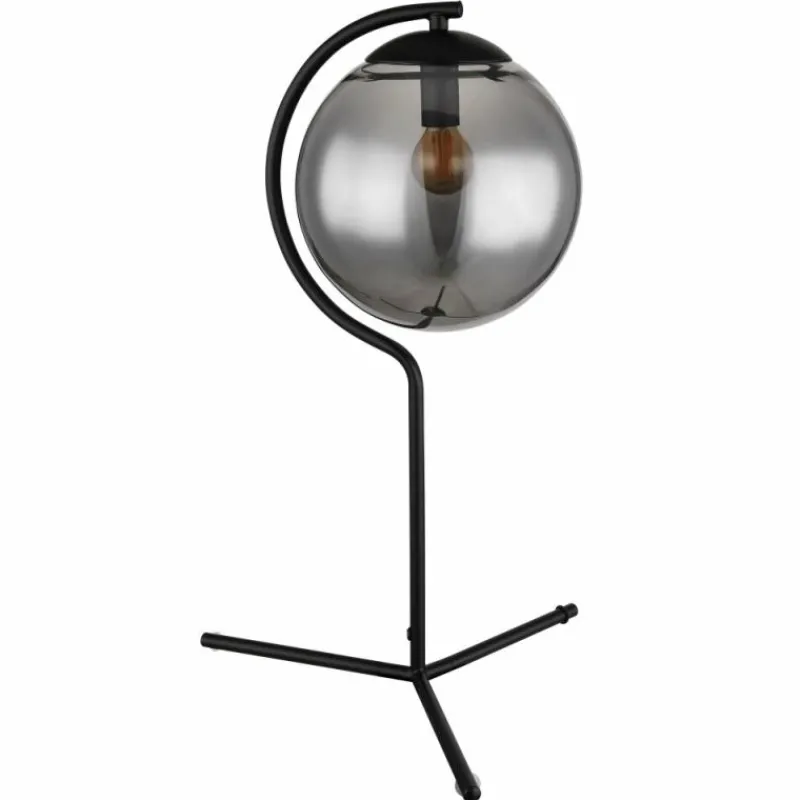 Suspension Verre Fumé-Luminaires Globo Lighting Lampe de table Globo PORRY Noir, 1 lumière