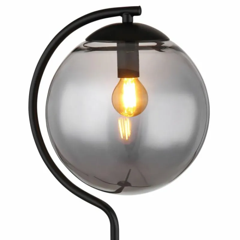 Suspension Verre Fumé-Luminaires Globo Lighting Lampe de table Globo PORRY Noir, 1 lumière