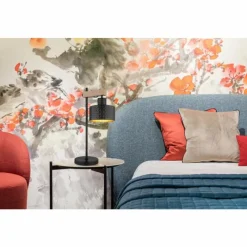 Lampes En Bois-Luminaires Globo Lighting Lampe de table Globo RIELLY Couleur bois, Noir, 1 lumière