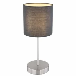 Lampes En Tissu-Luminaires Globo Lighting Lampe de table Globo SANNA Nickel mat, 1 lumière