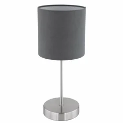 Lampes En Tissu-Luminaires Globo Lighting Lampe de table Globo SANNA Nickel mat, 1 lumière