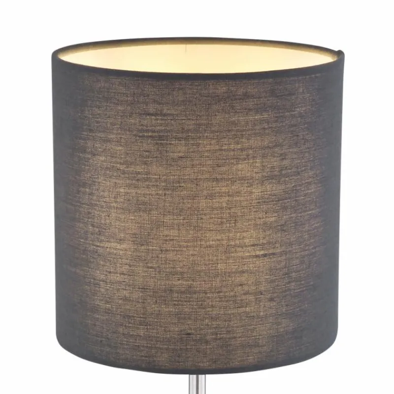 Lampes En Tissu-Luminaires Globo Lighting Lampe de table Globo SANNA Nickel mat, 1 lumière