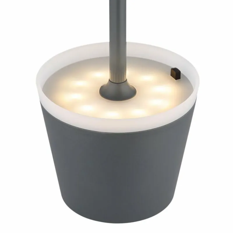 Luminaires Globo Lighting Lampe de table Globo SOLAR LED Anthracite, Blanc, 1 lumière