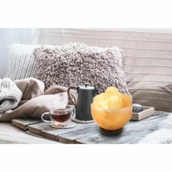 Lampes En Bois-Luminaires Globo Lighting Lampe de table Globo STONE Brun, Écru, 1 lumière