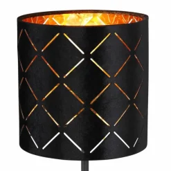 Lampes En Tissu-Luminaires Globo Lighting Lampe de table Globo SUNNA Noir, 1 lumière