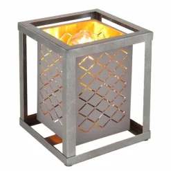 Lampes En Tissu-Luminaires Globo Lighting Lampe de table Globo THOMAS Argent Oxydé, 1 lumière