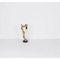 Lampes En Bois-Luminaires Globo Lighting Lampe de table Globo ULLEU Écru, Noir, 1 lumière