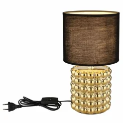 Lampes En Tissu-Luminaires Globo Lighting Lampe de table Globo VALENTINO Or, 1 lumière