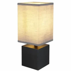 Lampes En Tissu-Luminaires Globo Lighting Lampe de table Globo VALENTINO Noir, 1 lumière