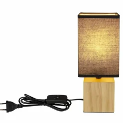 Lampes En Tissu-Luminaires Globo Lighting Lampe de table Globo VALENTINO Écru, 1 lumière